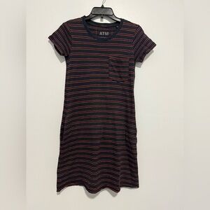 ATM Anthony Thomas Melillo Stripe Jersey T-Shirt Dress Short Sleeve Size XS